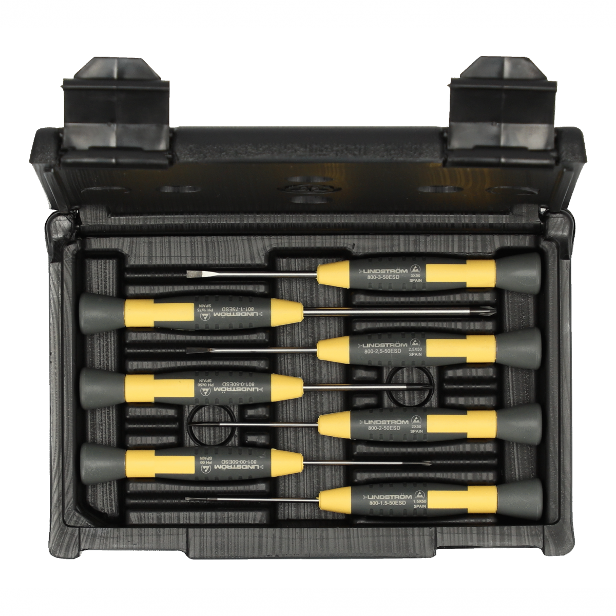 Lindström 一字/十字 ESD 安全精密螺絲起子組 1.5-3.0mm/PH00-PH1 - 7 件 801-7ESD - 商品圖 4