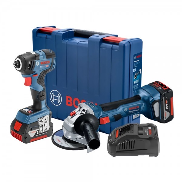 BOSCH 博世 BOSCH 18V鋰電無刷砂輪/衝擊起子雙機組(雙電PRO 4.0AH) B-GWS180-LI+GDR18V-200C - 商品圖 1