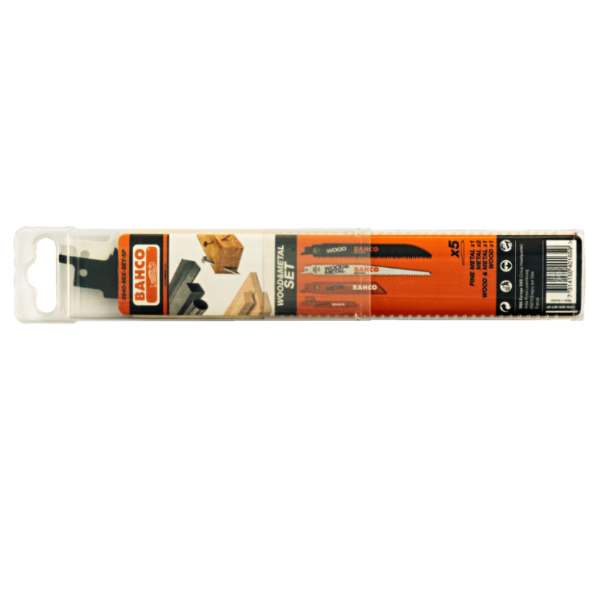 BAHCO 瑞典魚牌 軍刀鋸片組 (5入) 3940-MIX-SET-5P - 商品圖 2