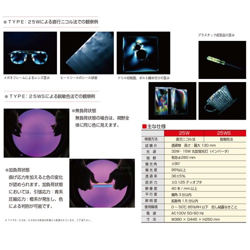 新東科學 歪檢查器(玻璃應力偏光計) TYPE:25W 和更多型號 - 商品圖 2