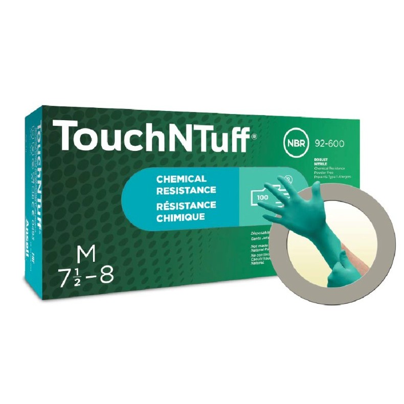 Ansell Healthcare ANSELL TNT/92-600 加厚耐微酸鹼綠色丁腈橡膠手套 92-600-L 和更多型號 - 商品圖 2
