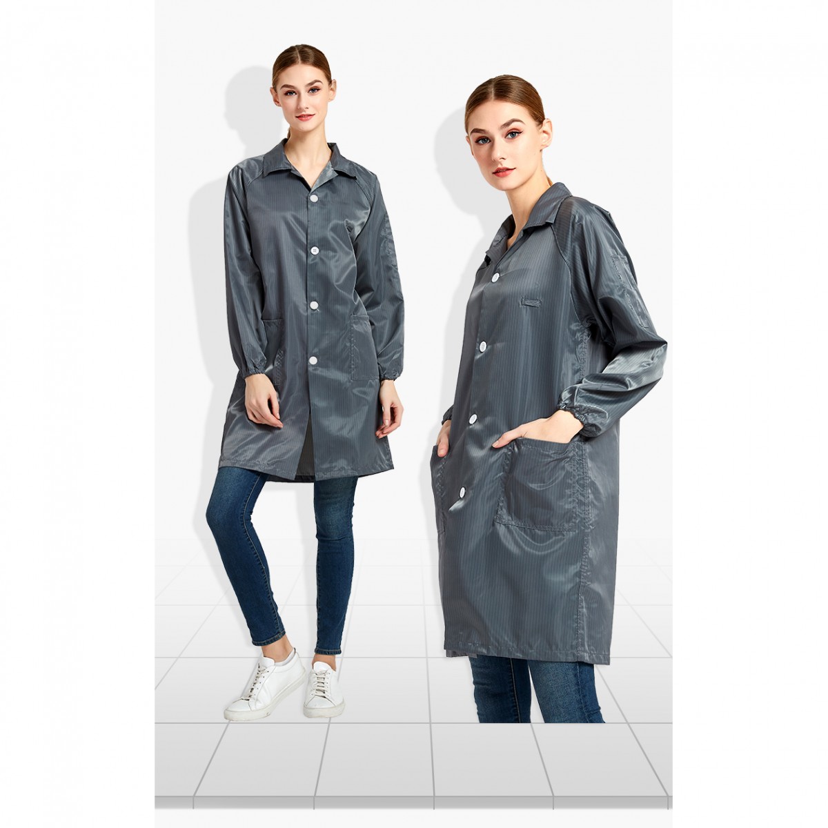 Seagebel 無塵防靜電鈕釦大衣 - 商品圖 2