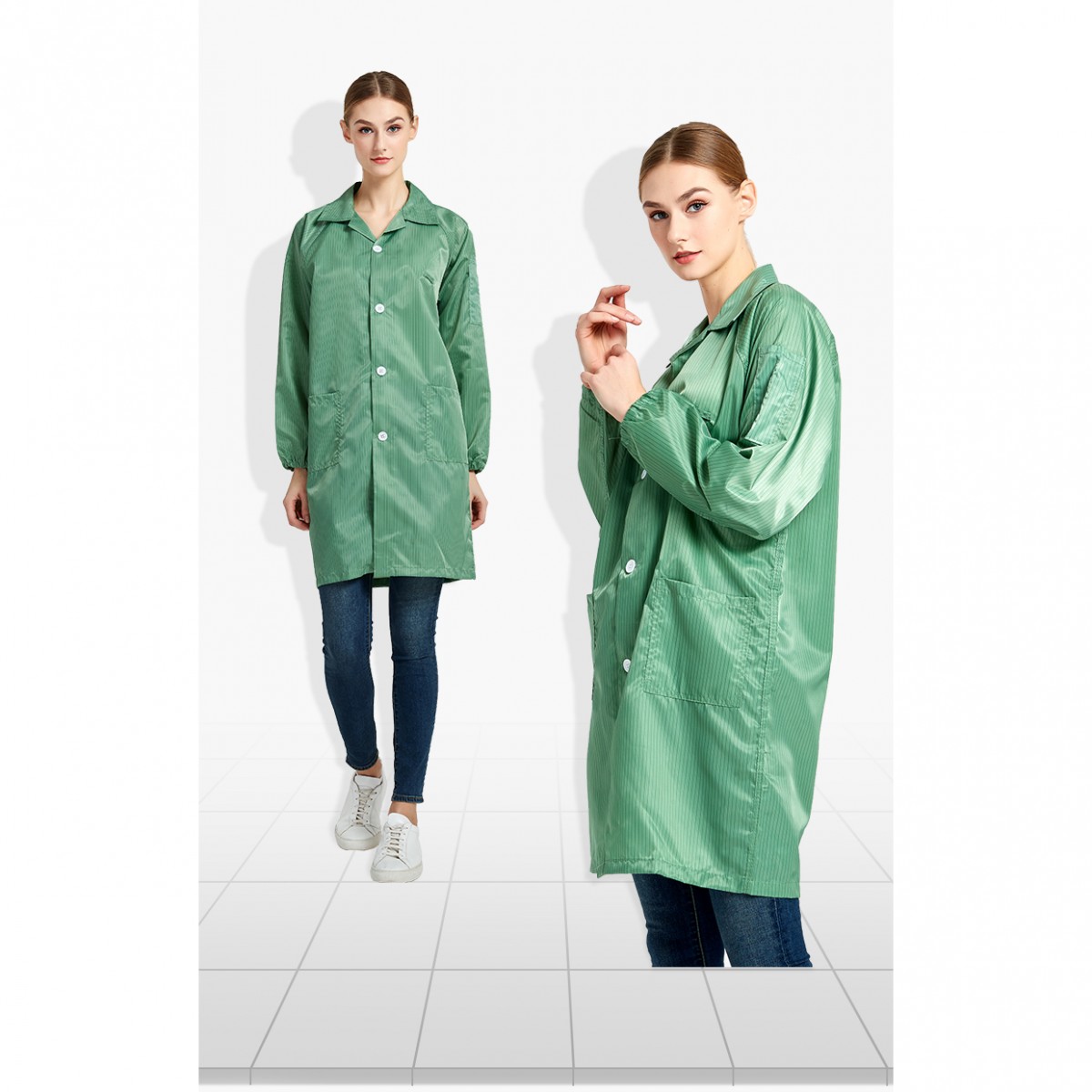 Seagebel 無塵防靜電鈕釦大衣 - 商品圖 3