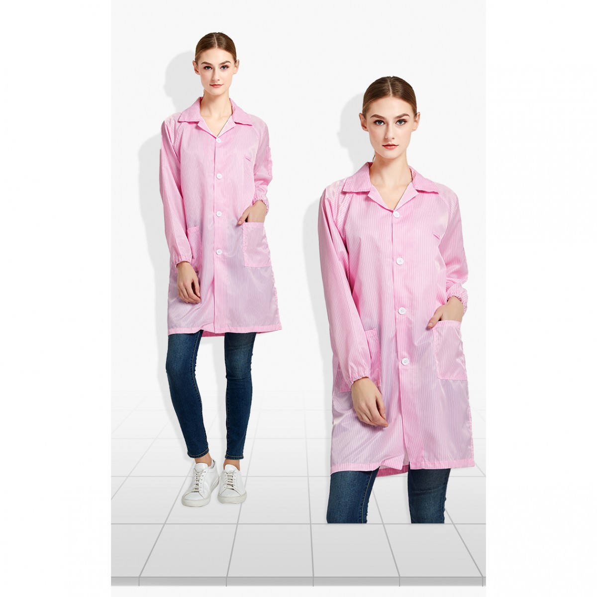 Seagebel 無塵防靜電鈕釦大衣 - 商品圖 5