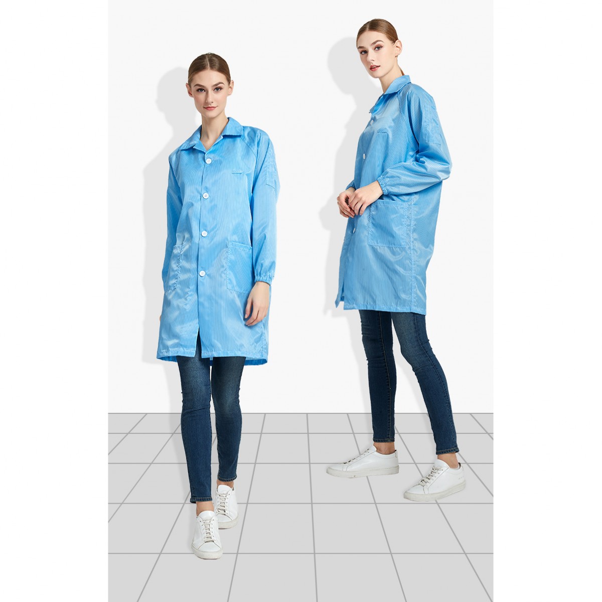 Seagebel 無塵防靜電鈕釦大衣 - 商品圖 6