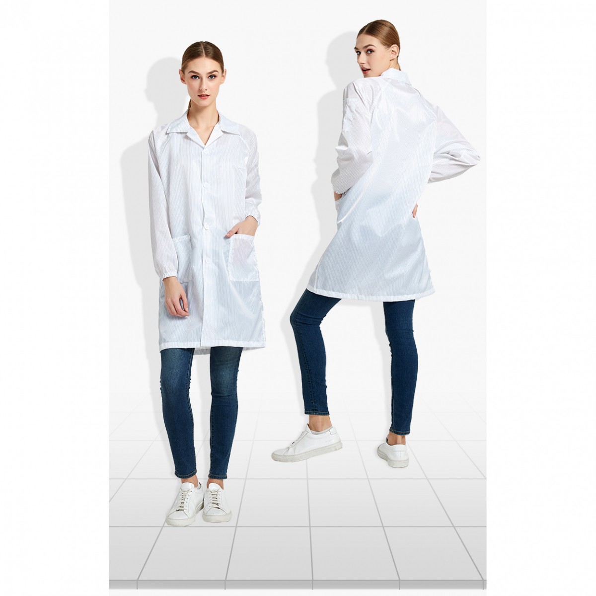 Seagebel 無塵防靜電鈕釦大衣 - 商品圖 7