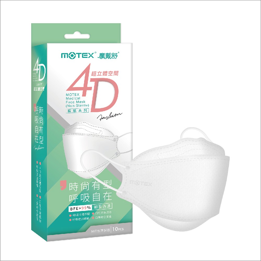 MOTEX 摩戴舒 4D立體韓版 醫療用魚型口罩 (未滅菌) - 商品圖 5
