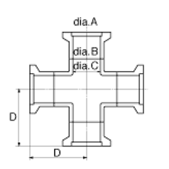 ULVAC 真空管件 Cross 四通 NW25-Cross 和更多型號 - 商品圖 2