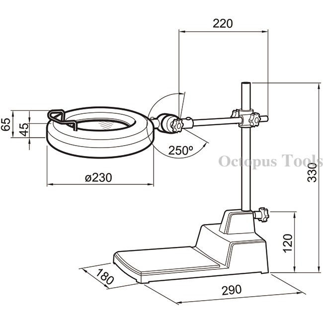 Octopus LED檯燈工作放大鏡 5倍 14W - SATUI0053-206730-EA - 商品圖 7