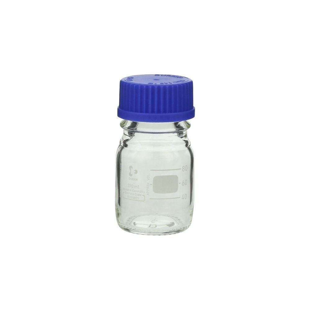圓形螺旋蓋瓶SCC (Duran ® 附藍蓋) 100 毫升 透明 及其他 - 商品圖 4