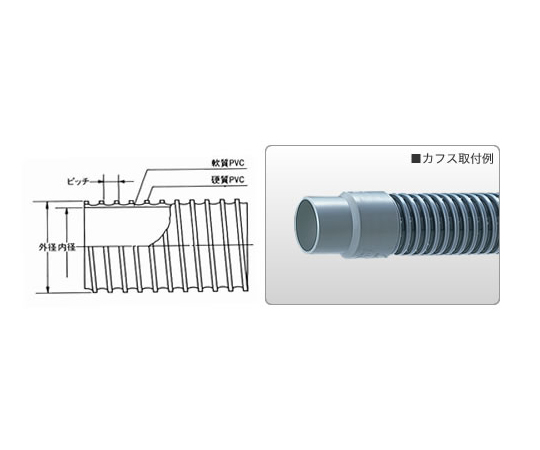 TOTAKU INDUSTRIES 裁切產品 PVC風管軟管 (EE) 32.4 x 38.6 公釐 長度 1 公尺 及其他 21107-032 和更多型號 - 商品圖 10