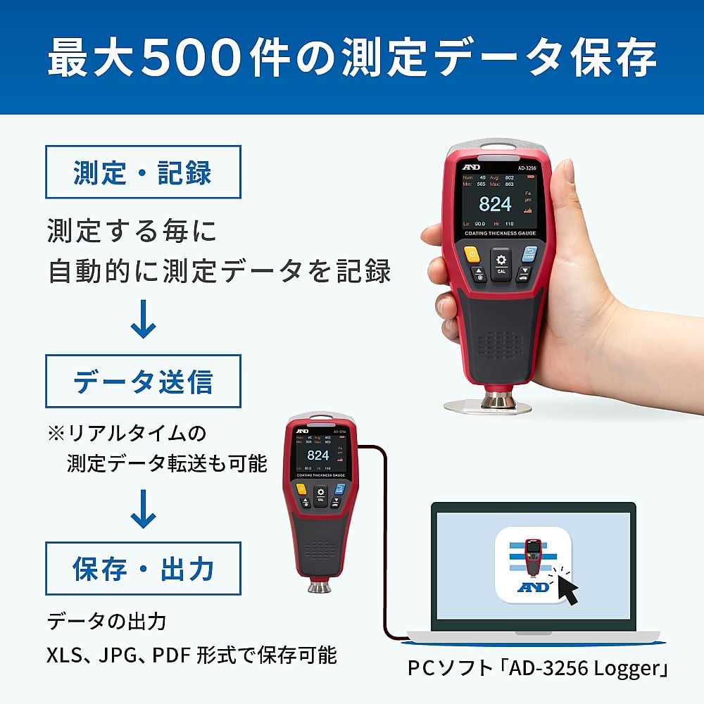 A&D 雙型膜厚計，具通用校正 AD3256-00A00 - 商品圖 4
