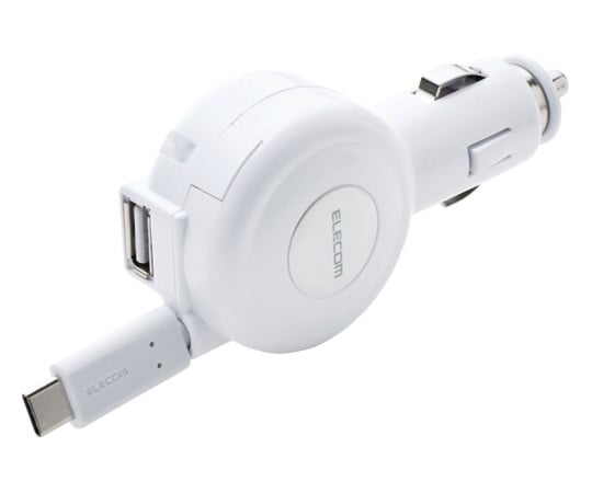 車用充電器 (3A，捲線式Type-C)&USB) 黑色及其他 MPA-CCC04BK 和更多型號 - 商品圖 4