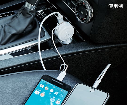 車用充電器 (3A，捲線式Type-C)&USB) 黑色及其他 MPA-CCC04BK 和更多型號 - 商品圖 6