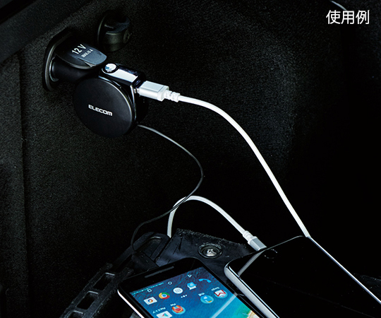 車用充電器 (3A，捲線式Type-C)&USB) 黑色及其他 MPA-CCC04BK 和更多型號 - 商品圖 10