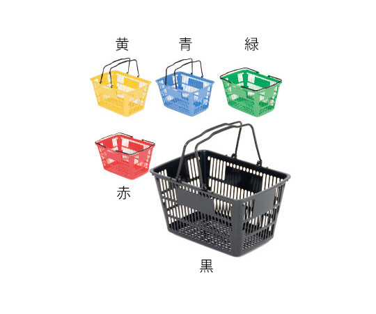 自助購物籃 (附黑色提把) 方形1號 黑色 及其他 - 商品圖 5