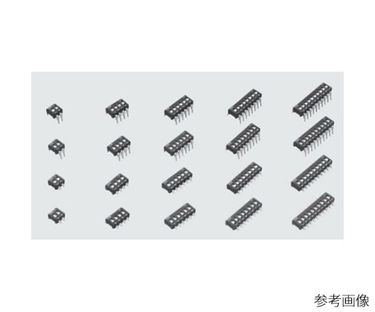 滑動開關 DIP 型 1 極 0.6 mm 凸面旋鈕 非洗滌型 (無膠帶密封) 穿孔引腳 捲帶包裝 及其他 CFS-0102MC 和更多型號 - 商品圖 2