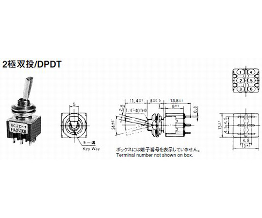 扁平撥動開關及其他 8C1011-Z 和更多型號 - 商品圖 4