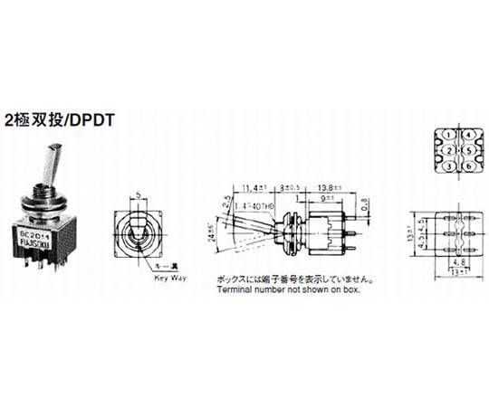 扁平撥動開關及其他 8C1011-Z 和更多型號 - 商品圖 6