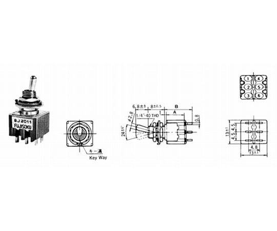 短型撥動開關及其他 8J1021-Z 和更多型號 - 商品圖 6