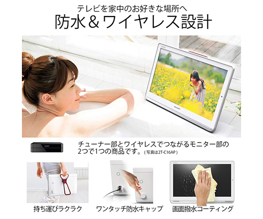 ［缺貨中］AQUOS 可攜式電視 內建HD硬碟 12 V 黑色 及其他 2T-C12APB 和更多型號 - 商品圖 2