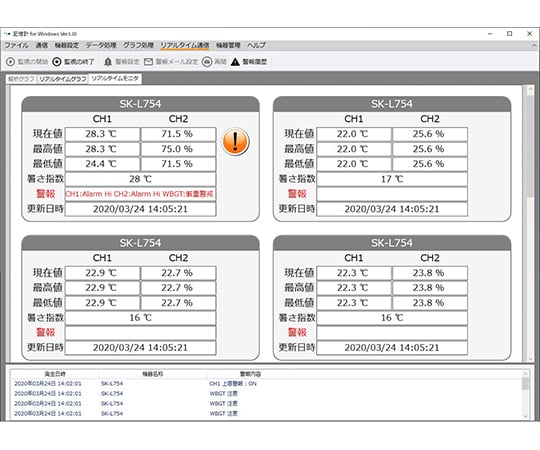 Sato Keiryoki Mfg. Co., Ltd. 2通道溫度資料記錄器 (指示器鑿) 記憶體 SK-L751 - 商品圖 3