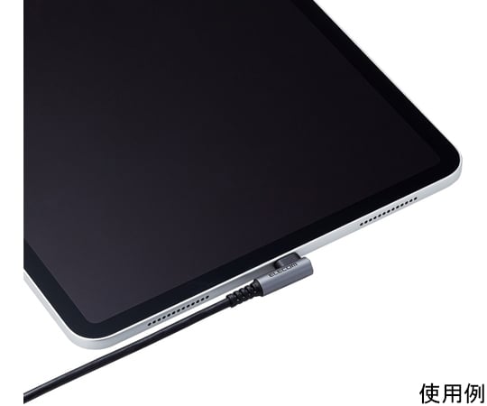 Type-C/USB-C 傳輸線 適用於智慧型手機 USB (A-C) 認證 L型接頭 抗菌/抗病毒 0.3 公尺 黑色 及其他 MPA-ACL03NBK 和更多型號 - 商品圖 4