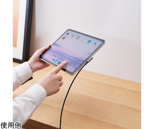 Type-C/USB-C 傳輸線 適用於智慧型手機 USB (A-C) 認證 L型接頭 抗菌/抗病毒 0.3 公尺 黑色 及其他 MPA-ACL03NBK 和更多型號 - 商品圖 6