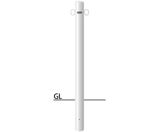 SUNPOLE Co., Ltd. 鋼柱固定式雙鉤 Φ76.3 (T2.8) X H850mm 黃色及其他 FPA-7U-F11Y 和更多型號 - 商品圖 3