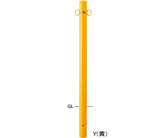SUNPOLE Co., Ltd. 鋼柱固定式雙鉤 Φ76.3 (T2.8) X H850mm 黃色及其他 FPA-7U-F11Y 和更多型號 - 商品圖 5