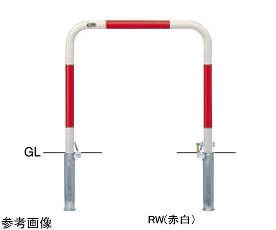 SUNPOLE Co., Ltd. 鋼拱型附驅動鎖 Φ42.7 (T2.3) X 寬700 X 高650毫米 黃色及其他 FAA-42SK7-650W 和更多型號 - 商品圖 3