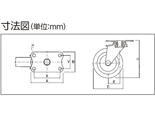 彈性輪/尼龍彈性 容許負載 20 公斤 及其他 HE-N40 和更多型號 - 商品圖 10