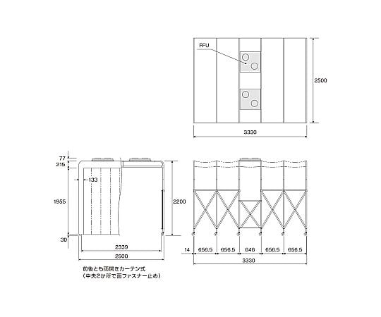 潔淨棚 2500 x 2200 x 850~3300 毫米 及其他 CL-901-B5 和更多型號 - 商品圖 6