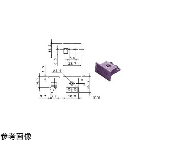 熱電偶連接器 ANP 插頭 熱電偶類型：T型 形狀：M 材料：尼龍及其他 ANP-T-M-L 和更多型號 - 商品圖 2