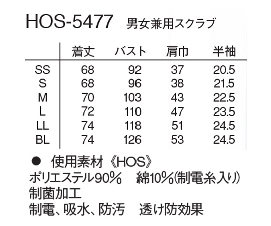 Nagaileben 中性刷手服T恤 海軍藍 S號 及其他 HOS-5477 和更多型號 - 商品圖 4