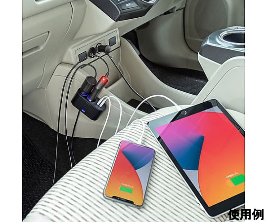 SANWA SUPPLY INC. USB車用充電器 (2個配件插座/2個USB A連接埠) EA764A-118A - 商品圖 6