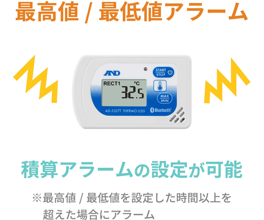 A&D 藍牙溫度資料記錄器 附一般 (ISO) 校正 (檢驗報告 + 追溯系統圖) AD5327T-00A00 - 商品圖 2