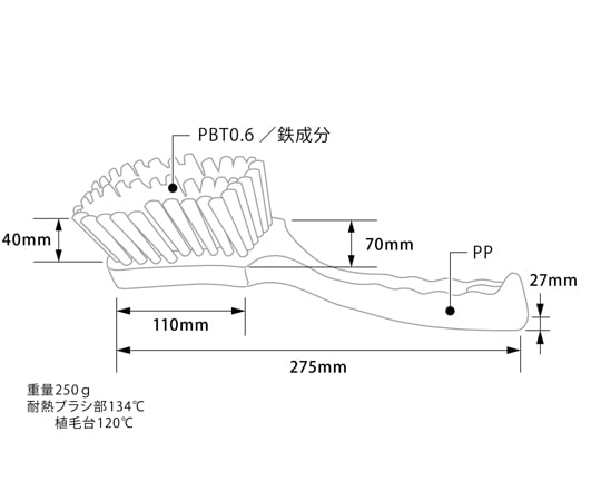 BURRTEC Co., Ltd. 短柄硬刷 BK-TBH - 商品圖 2