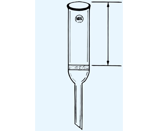 玻璃濾器 內徑10 x 頂高30 mm 微量分析濾器 孔徑 1號 160~100 μm 及其他 30AG-2 和更多型號 - 商品圖 6