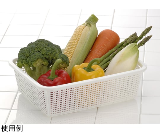 Inomata Kagaku 深方形籃 30號 白色 403 - 商品圖 2