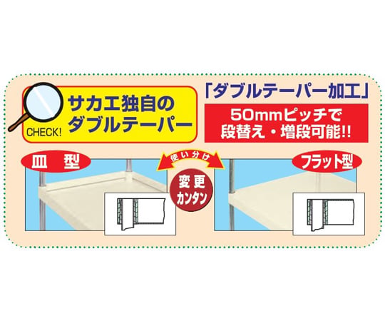 SAKAE 新CS珍珠腳輪架 (不含橡膠/直式穩定支架) 3層 1200 x 450 x 1323 公釐 及其他 CSPRA-1113URI 和更多型號 - 商品圖 8