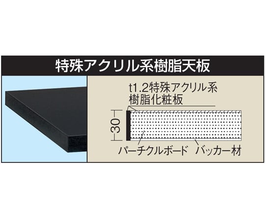 SAKAE 中型高度調整工作桌 (TKT5/負載能力 400 公斤/特殊壓克力樹脂桌面) 深灰色 1200 x 750 公釐 及其他 TKT5-127CHC 和更多型號 - 商品圖 8