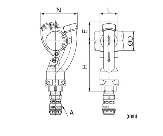NITTO KOHKI CO., LTD. 迷你支架 直徑D (毫米): 25 A: 200-40SM E (毫米): 31.5 ALN-BRM-25 - 商品圖 2
