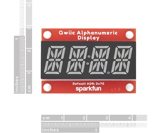 SparkFun Qwiic 字母數字顯示器 - 紅色及其他 COM-16918 和更多型號 - 商品圖 3