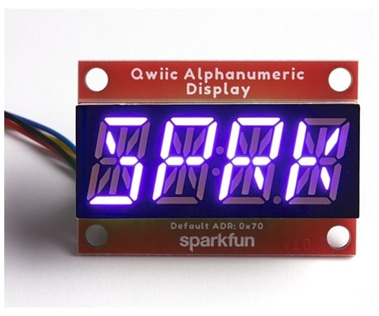 SparkFun Qwiic 字母數字顯示器 - 紅色及其他 COM-16918 和更多型號 - 商品圖 7