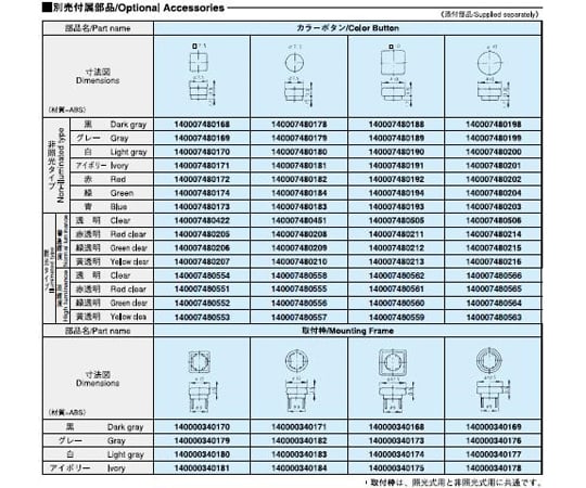 帶燈按鈕開關 角度 7.5 銀色按鈕 及其他 140000480764 和更多型號 - 商品圖 6