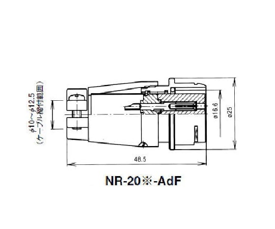 NR 轉接器 (外殼 φ24/4 極) 及其他 NR-202-AdM 和更多型號 - 商品圖 9