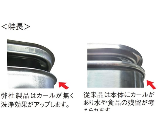 SUGICO 18-8 深型方形廚房鍋 無刻度 (附蓋) 附把手 36.0 公升 及其他 SH-4233D 和更多型號 - 商品圖 8