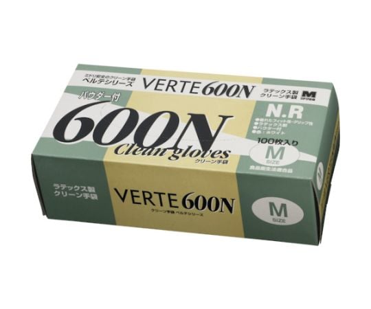 MIDORI ANZEN CO., LTD. 天然橡膠拋棄式手套 Belte 600 N 含白色粉末 (100入) S號 及其他 VERTE-600-S 和更多型號 - 商品圖 3