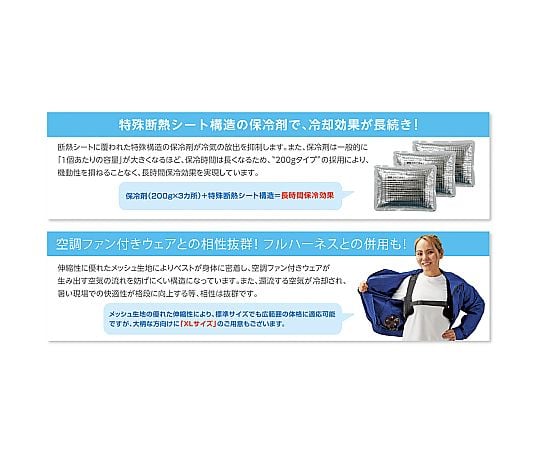 Japan Green Cross, inc. 平板冷卻背心 附額外冰袋 (6個冰袋) 黑色 均碼 375664 - 商品圖 6